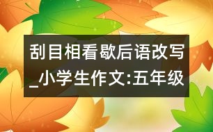 刮目相看歇后語(yǔ)改寫(xiě)_小學(xué)生作文:五年級(jí)