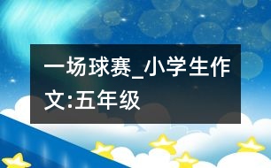 一場球賽_小學(xué)生作文:五年級(jí)