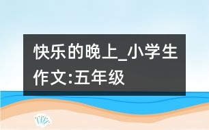 快樂的晚上_小學(xué)生作文:五年級