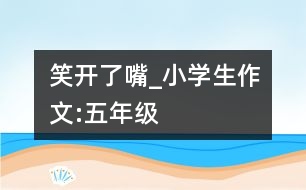 笑開了嘴_小學(xué)生作文:五年級