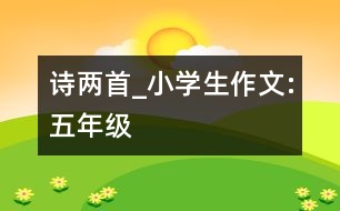詩(shī)兩首_小學(xué)生作文:五年級(jí)