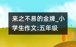 來之不易的金牌_小學(xué)生作文:五年級(jí)