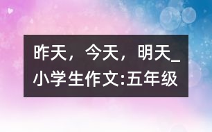 昨天，今天，明天_小學(xué)生作文:五年級