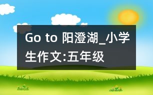 Go to 陽澄湖_小學生作文:五年級