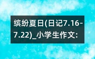 繽紛夏日(日記7.16-7.22)_小學生作文:五年級