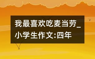 我最喜歡吃“麥當勞”_小學(xué)生作文:四年級