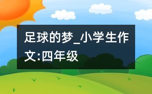 足球的夢_小學(xué)生作文:四年級