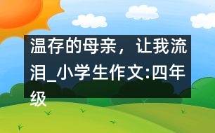 溫存的母親，讓我流淚_小學生作文:四年級