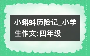 小蝌蚪歷險記_小學生作文:四年級