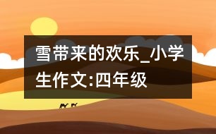 雪帶來(lái)的歡樂(lè)_小學(xué)生作文:四年級(jí)