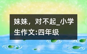 妹妹，對(duì)不起_小學(xué)生作文:四年級(jí)