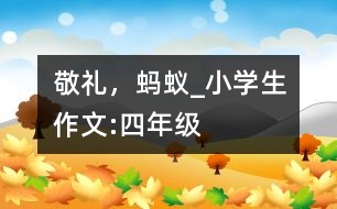 敬禮，螞蟻_小學(xué)生作文:四年級