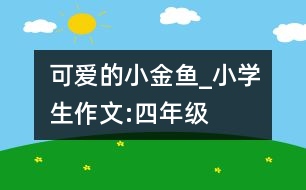 可愛(ài)的小金魚(yú)_小學(xué)生作文:四年級(jí)