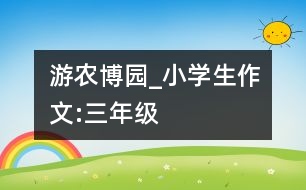 游農(nóng)博園_小學生作文:三年級