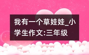 我有一個(gè)“草娃娃”_小學(xué)生作文:三年級