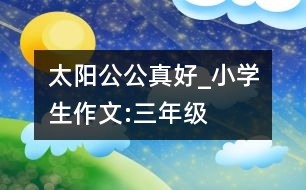 太陽公公真好_小學生作文:三年級