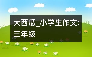 大西瓜_小學(xué)生作文:三年級