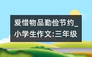 愛惜物品、勤儉節(jié)約_小學(xué)生作文:三年級