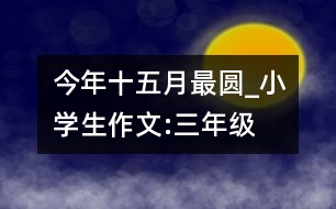 今年十五月最圓_小學生作文:三年級