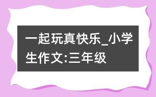 一起玩真快樂(lè)_小學(xué)生作文:三年級(jí)