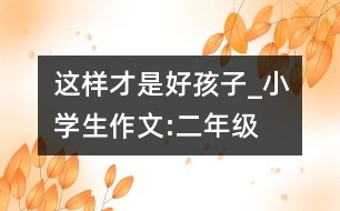 這樣才是好孩子_小學(xué)生作文:二年級(jí)