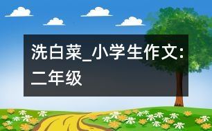 洗白菜_小學生作文:二年級