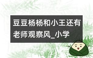 豆豆、楊楊和小王還有老師觀察風(fēng)_小學(xué)生作文:二年級(jí)