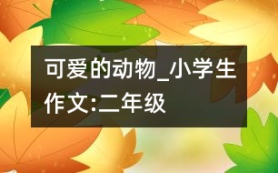 可愛(ài)的動(dòng)物_小學(xué)生作文:二年級(jí)
