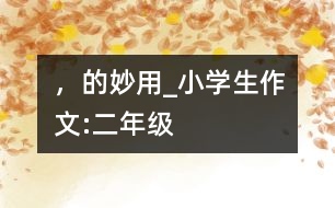 “，”的妙用_小學(xué)生作文:二年級