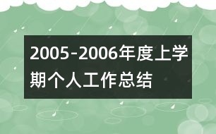 2005-2006年度上學期個人工作總結(jié)