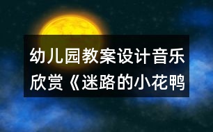 幼兒園教案設(shè)計(jì)音樂欣賞《迷路的小花鴨》反思