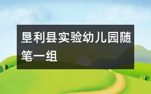 墾利縣實驗幼兒園隨筆一組