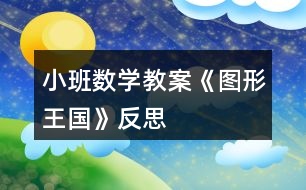 小班數學教案《圖形王國》反思