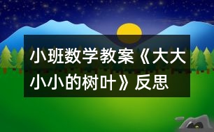 小班數(shù)學(xué)教案《大大小小的樹(shù)葉》反思