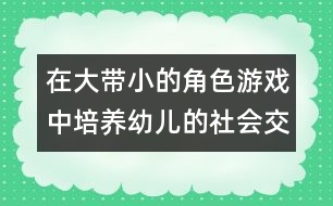 在大帶小的角色游戲中培養(yǎng)幼兒的社會(huì)交往能力的反思