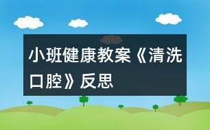 小班健康教案《清洗口腔》反思