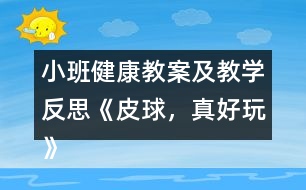 小班健康教案及教學(xué)反思《皮球，真好玩》