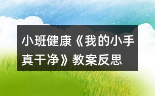 小班健康《我的小手真干凈》教案反思