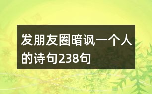 發(fā)朋友圈暗諷一個人的詩句238句