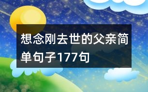 想念剛去世的父親簡單句子177句