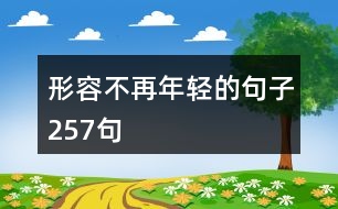 形容不再年輕的句子257句