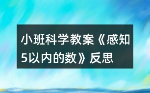 小班科學(xué)教案《感知5以內(nèi)的數(shù)》反思