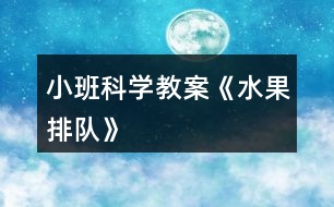 小班科學(xué)教案《水果排隊》