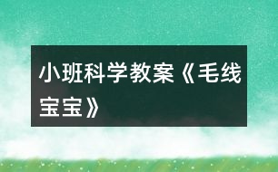 小班科學(xué)教案《毛線(xiàn)寶寶》