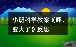 小班科學教案《呼，變大了》反思