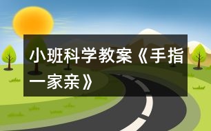 小班科學(xué)教案《手指一家親》