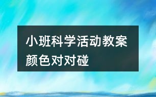 小班科學(xué)活動(dòng)教案 顏色對對碰