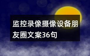 監(jiān)控錄像、攝像設(shè)備朋友圈文案36句