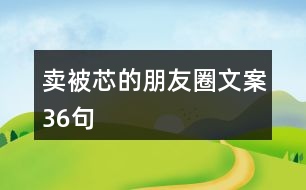 賣被芯的朋友圈文案36句