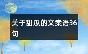 關(guān)于甜瓜的文案語(yǔ)36句